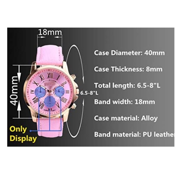 Blue Roman Numerals Analog Quartz Watch NWT - Picture 6 of 10